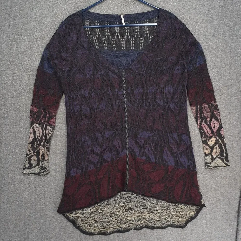 Free People Tough Love‎ Sweater Tunic Womens XS oversized Whimsigothic fairy
